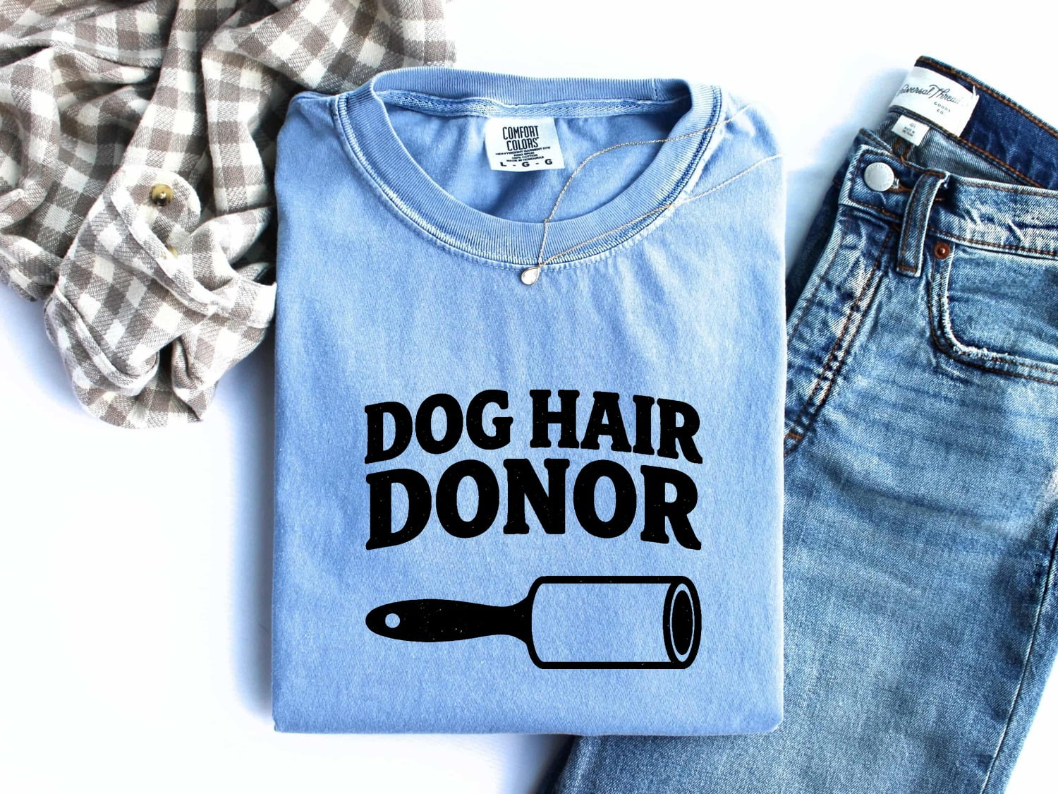 Pet Hair Remover Shirt Dog Companion Gift Women Nostalgic Tee Fur Remover Graphic Funny Dog Mom T-Shirt