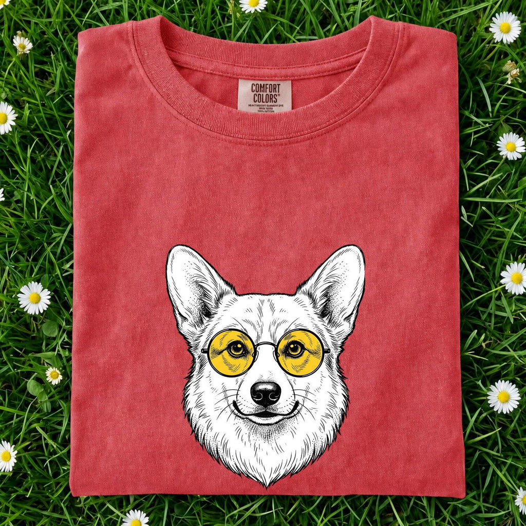 Corgi Pet Shirt Dog Pets Gift Women Cartoon Tee Dog T-Shirt Dog Fan Toon Tshirt Animal Graphic Abstract Puppy Ears Tshirt