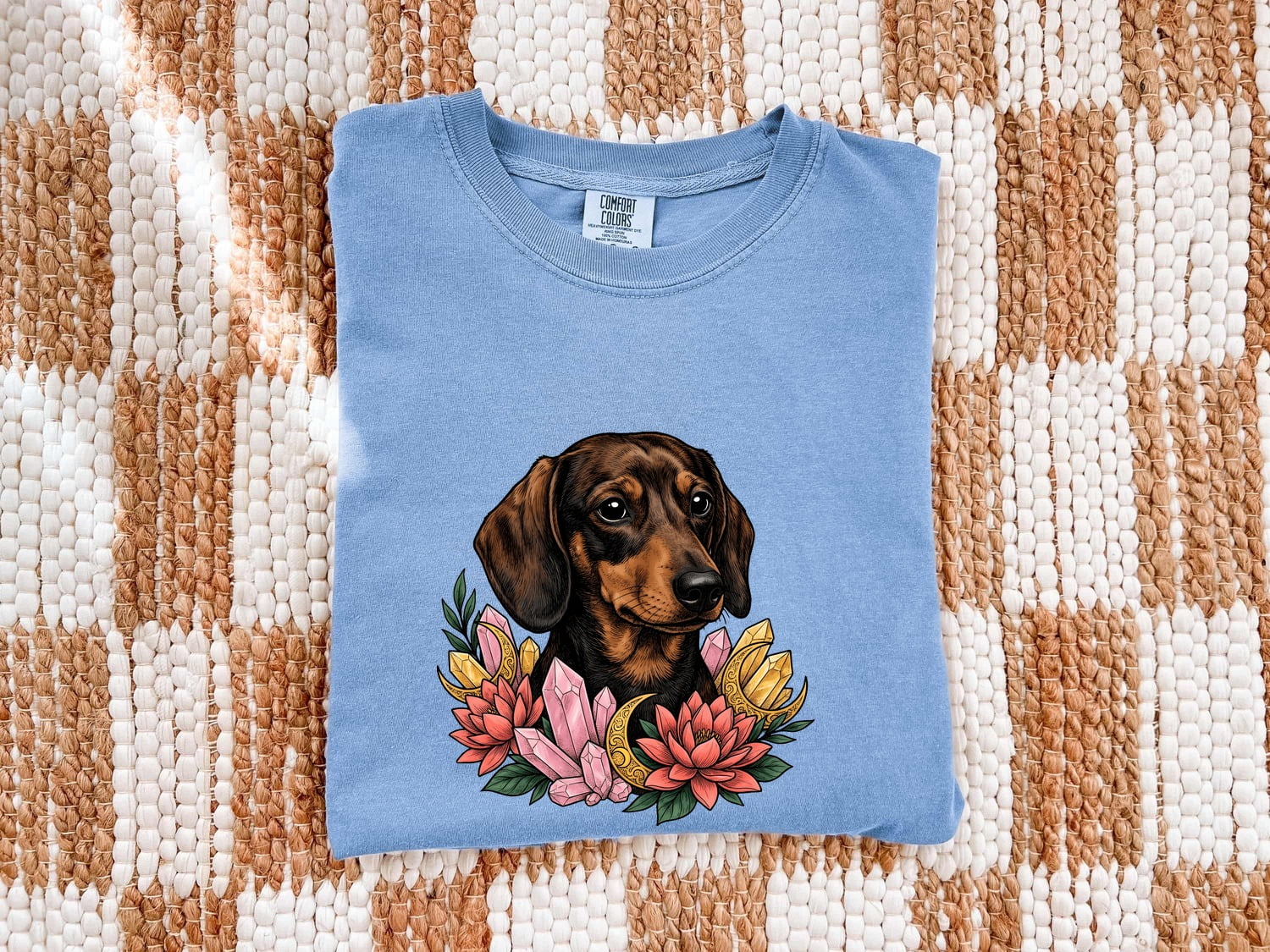 Dachshund Pet Shirt Dog Garden Gift Women Bohemian Tee Wiener Dog T-Shirt Dog Fan Puppy Tshirt Yard Graphic Old-Fashioned Minerals Tshirt