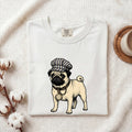 Pug Pet Shirt Dog Wildlife Gift Women Classic Tee Pug T-Shirt Dog Fan Vintage Tshirt Wildlife Illustration Ink Drawing Vintage Clock Tshirt