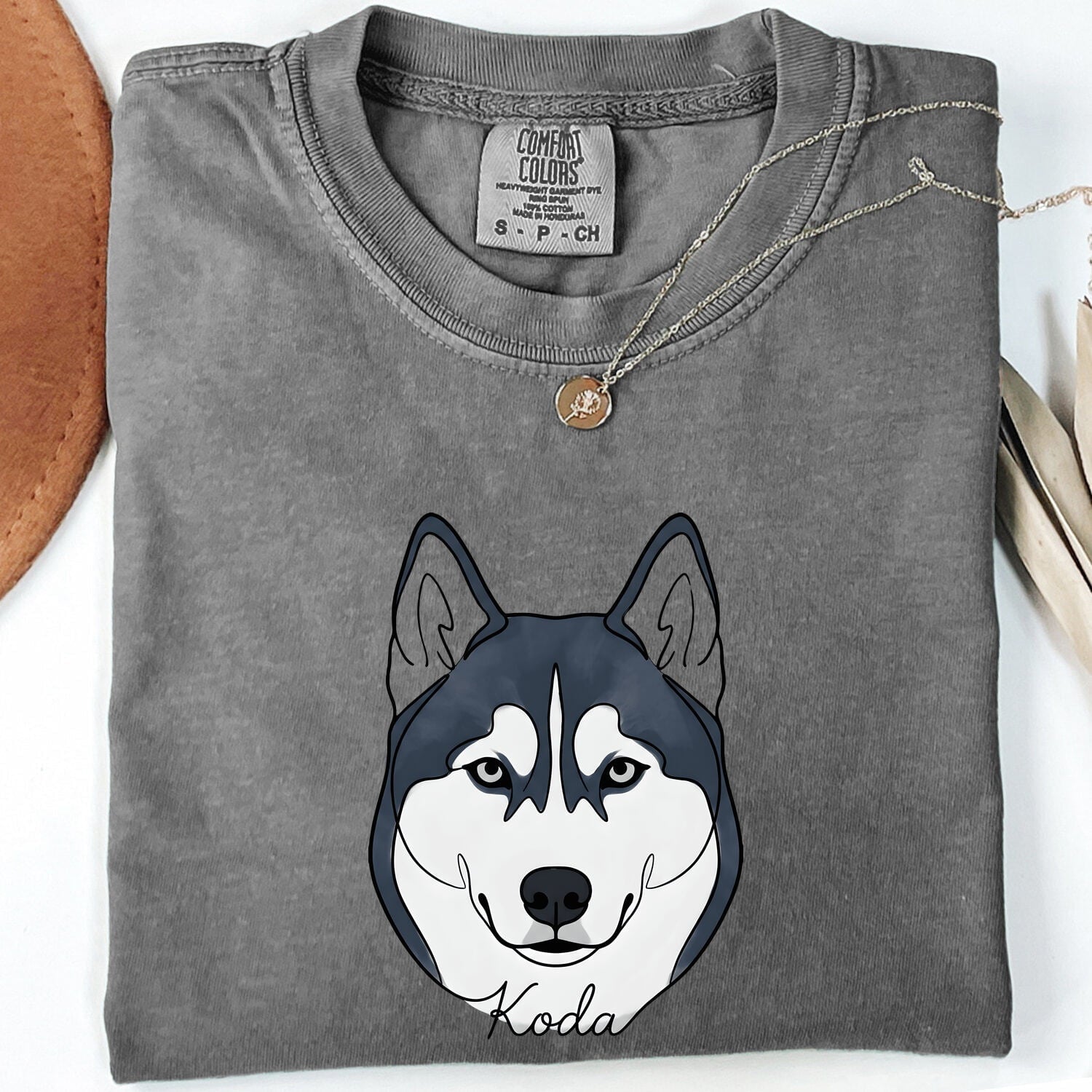 Husky Pet Shirt Dog Companions Gift Women Cartoon Tee Siberian Husky T-Shirt Dog Fan Husky Tshirt Companion Graphic Clean Engraved Name