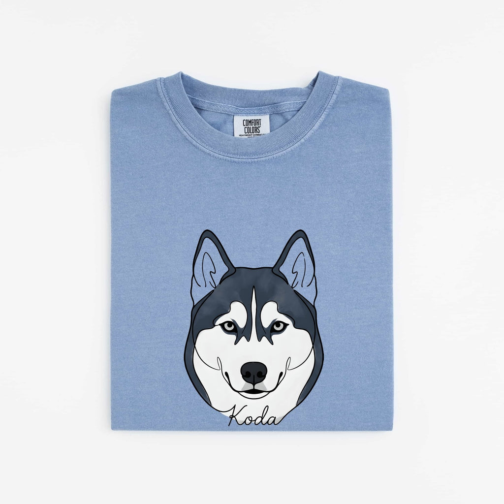 Husky Pet Shirt Dog Companions Gift Women Cartoon Tee Siberian Husky T-Shirt Dog Fan Husky Tshirt Companion Graphic Clean Engraved Name