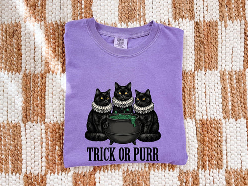 Black Cat Shirt Halloween Pet Owner Gift Women Retro Tee Cat T-Shirt Horror Fan Vintage Tshirt Dog Graphic Dark Witch Cauldron Tshirt