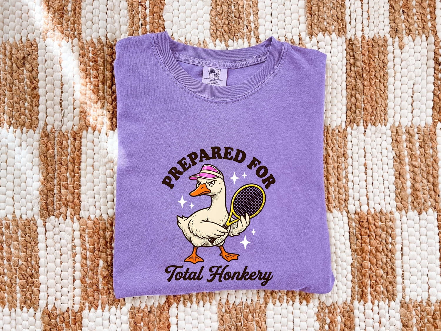 Duck Tennis Shirt Cute Pets Gift Women Caricature Tee Duck Sport T-Shirt Adorable Fan Cartoon Tshirt Animal Graphic Old School Twinkles