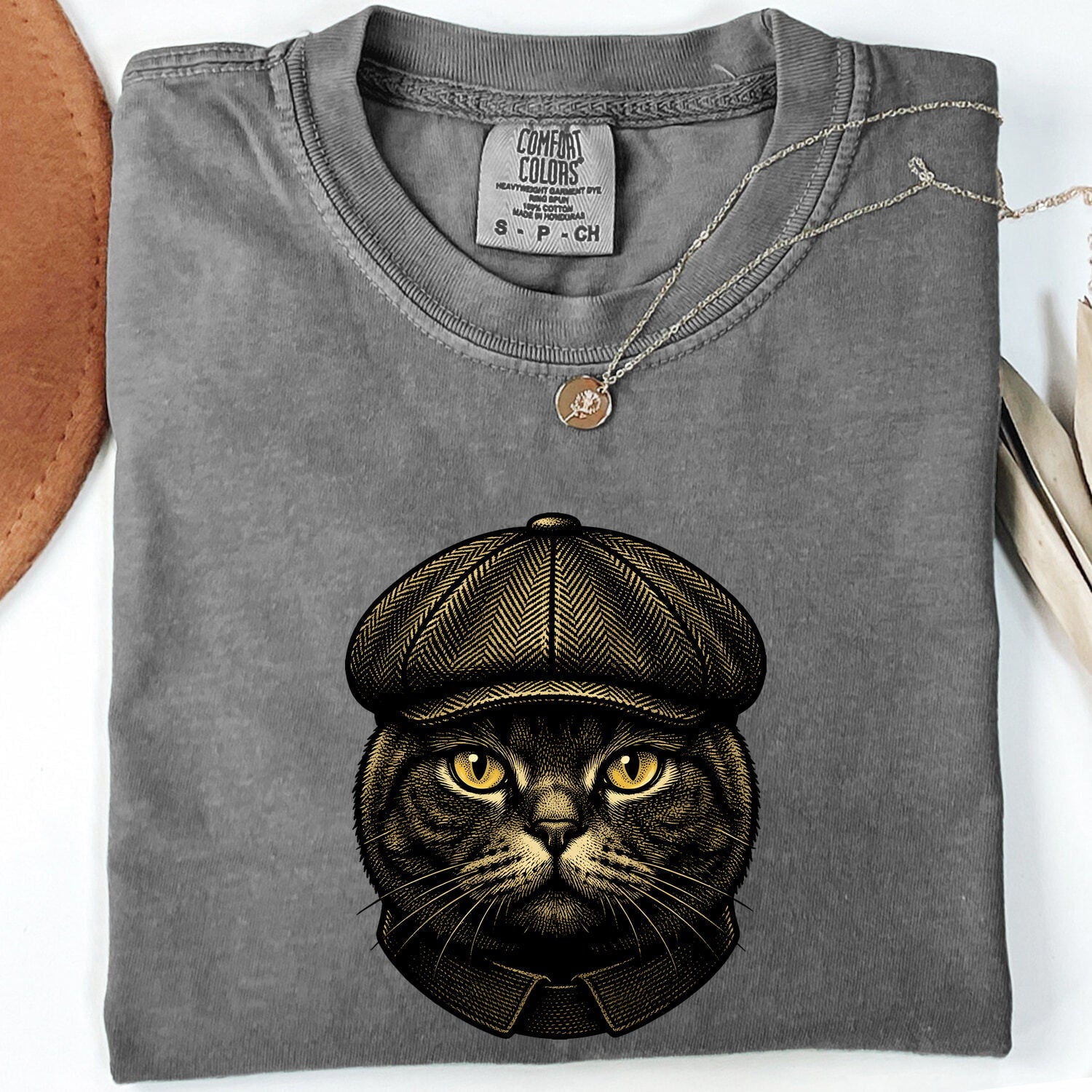 Striped Cat Shirt Cat Pet Gift Women Retro Tee Tabby Cat T-Shirt Cat Fan Feline Tshirt Animal Graphic Sketch Flat Cap Tshirt
