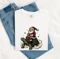 Festive Turtle Shirt Christmas Pets Gift Women Line Art Tee Turtle T-Shirt Xmas Fan Minimalist Tshirt Animal Graphic Cartoon Shining Stars