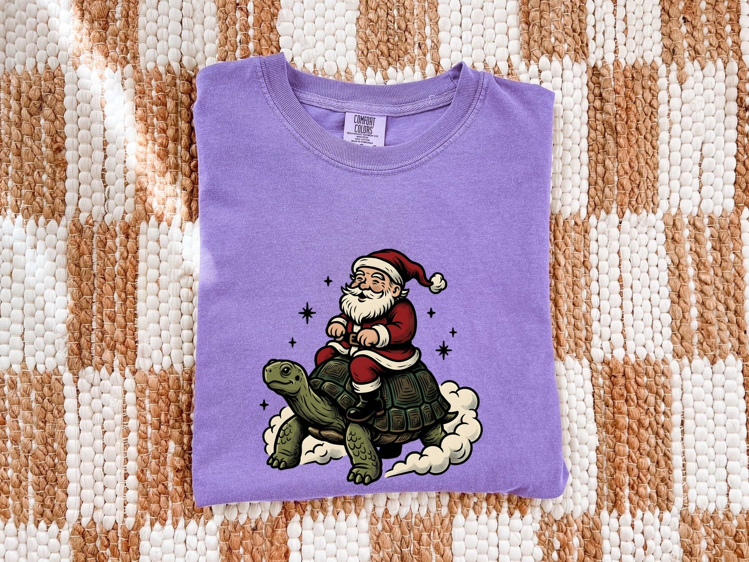 Festive Turtle Shirt Christmas Pets Gift Women Line Art Tee Turtle T-Shirt Xmas Fan Minimalist Tshirt Animal Graphic Cartoon Shining Stars