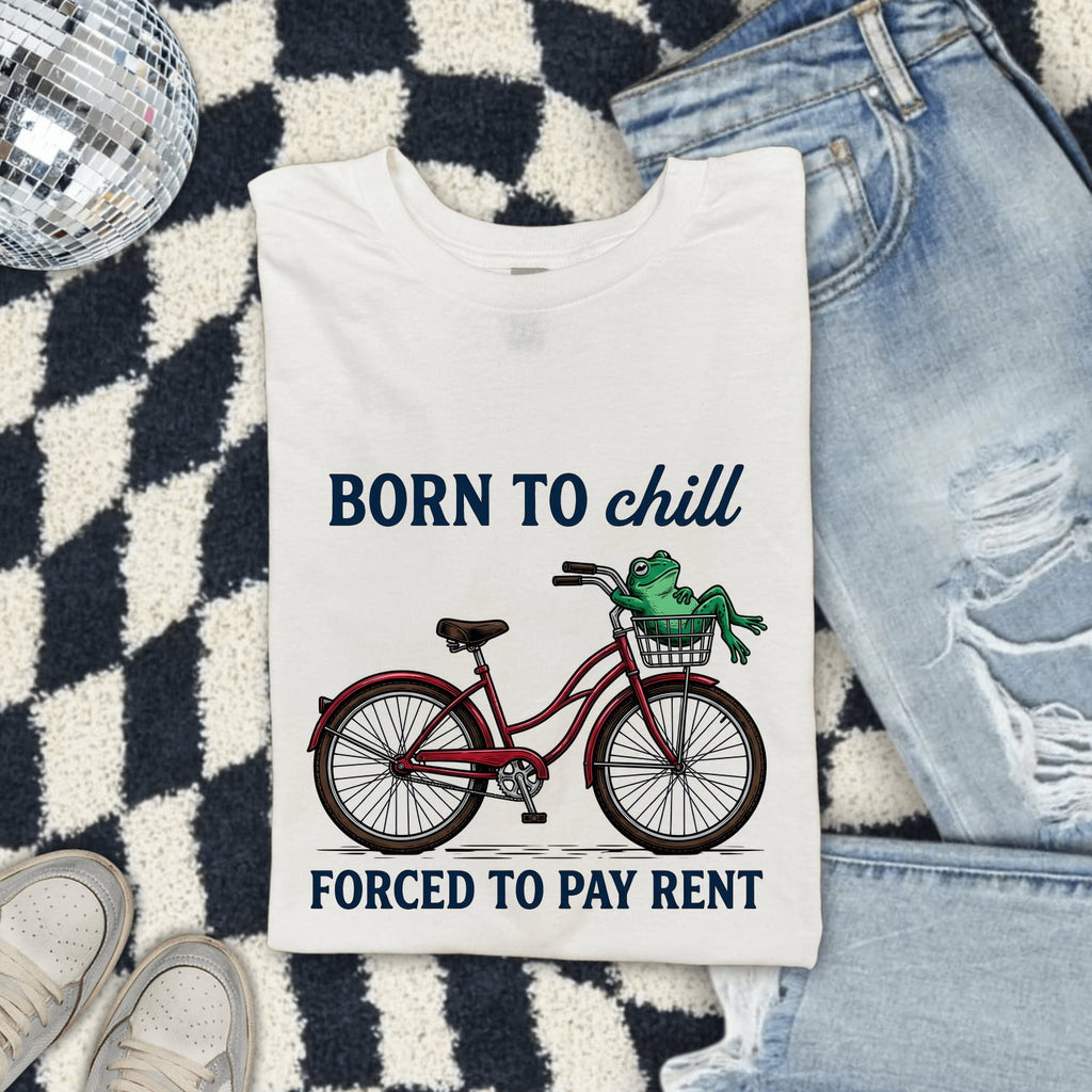 Frog Cycle Shirt Funny Pet Gift Women Caricature Tee Toad T-Shirt Comedy Fan Cartoon Tshirt Animal Graphic Classic Crate Tshirt