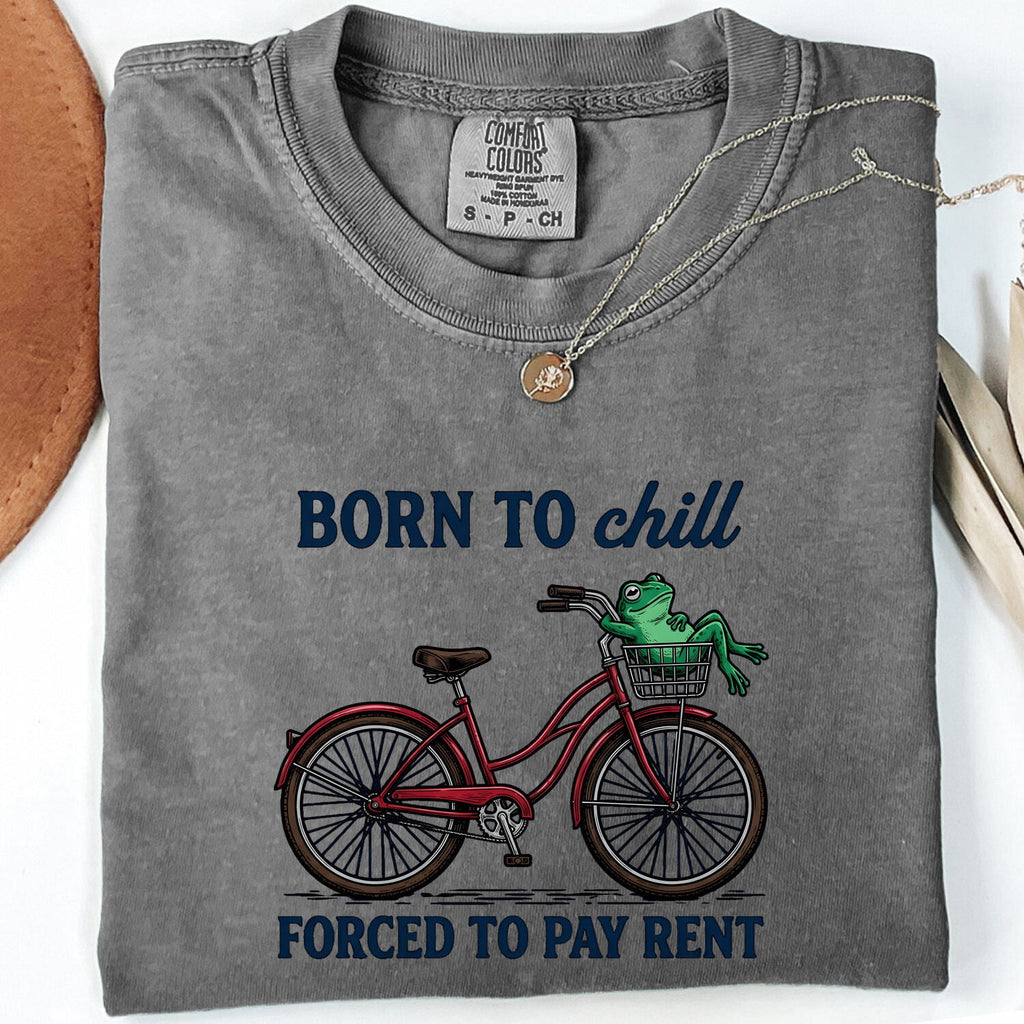 Frog Cycle Shirt Funny Pet Gift Women Caricature Tee Toad T-Shirt Comedy Fan Cartoon Tshirt Animal Graphic Classic Crate Tshirt