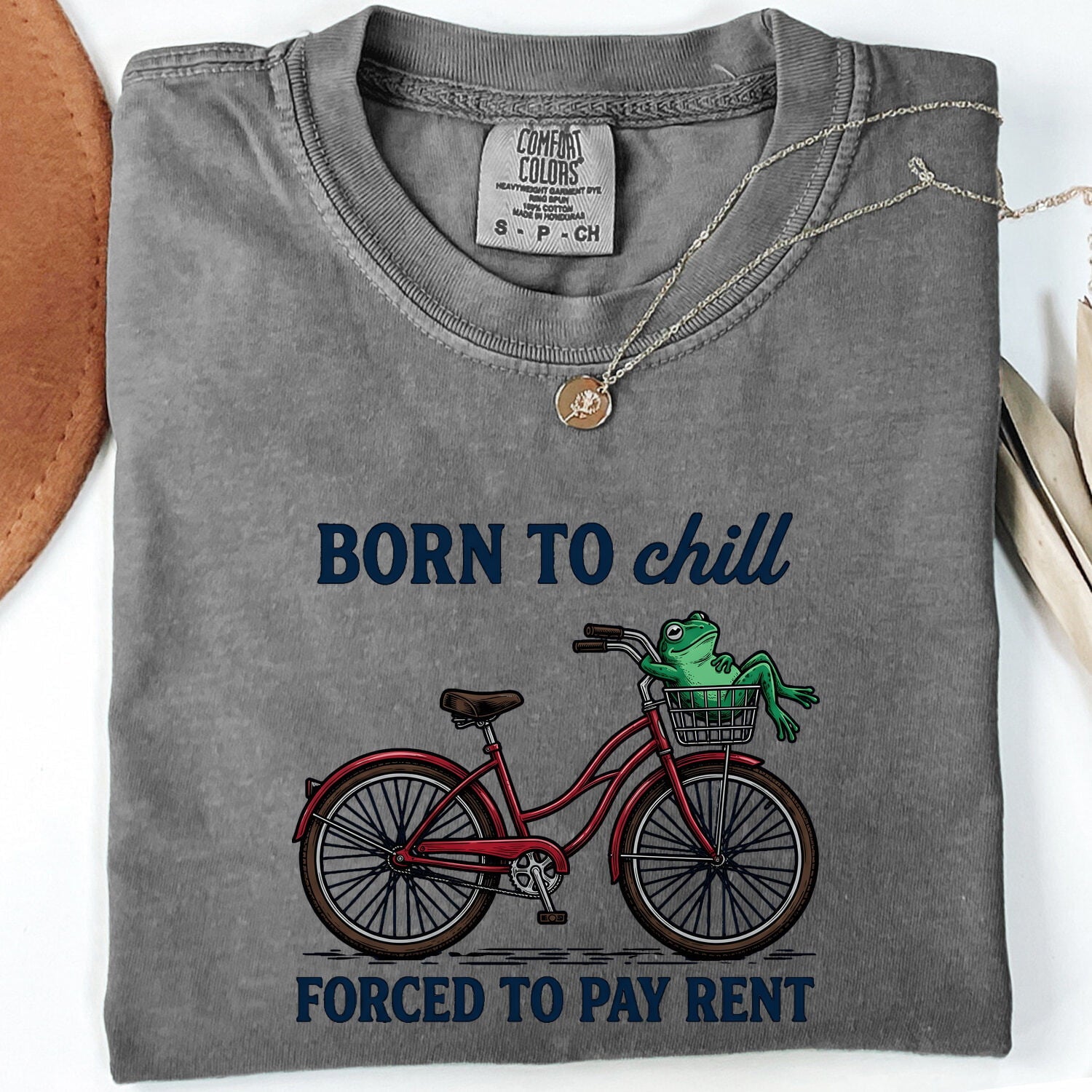 Frog Cycle Shirt Funny Pet Gift Women Caricature Tee Toad T-Shirt Comedy Fan Cartoon Tshirt Animal Graphic Classic Crate Tshirt