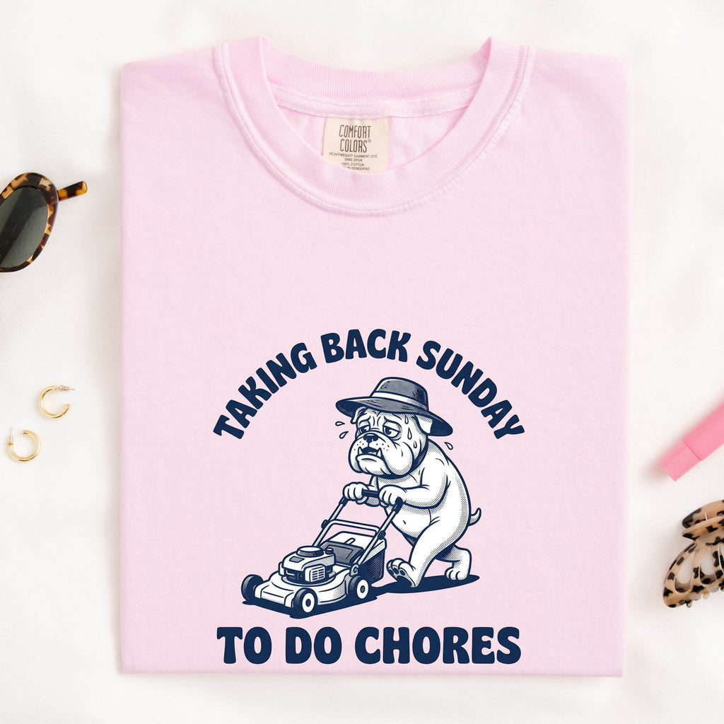 Bulldog Mower Shirt Funny Pet Gift Women Doodle Tee Lawn Mower T-Shirt Humor Fan Cartoon Tshirt Animal Graphic Classic Cap Tshirt
