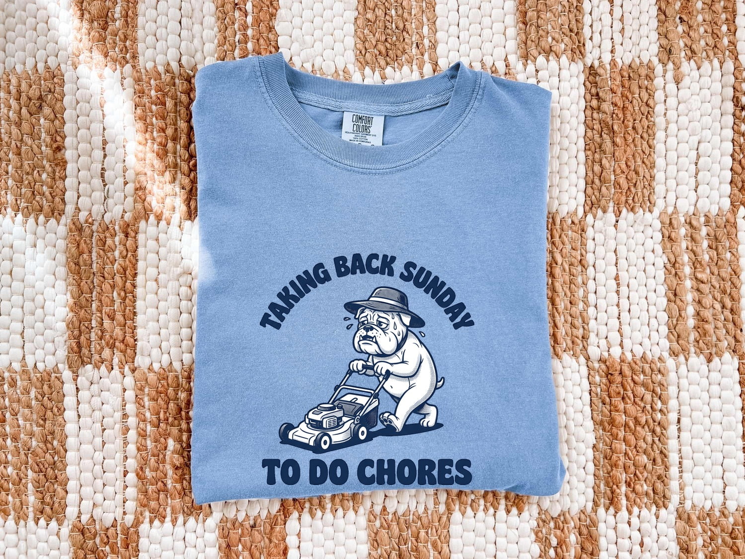 Bulldog Mower Shirt Funny Pet Gift Women Doodle Tee Lawn Mower T-Shirt Humor Fan Cartoon Tshirt Animal Graphic Classic Cap Tshirt