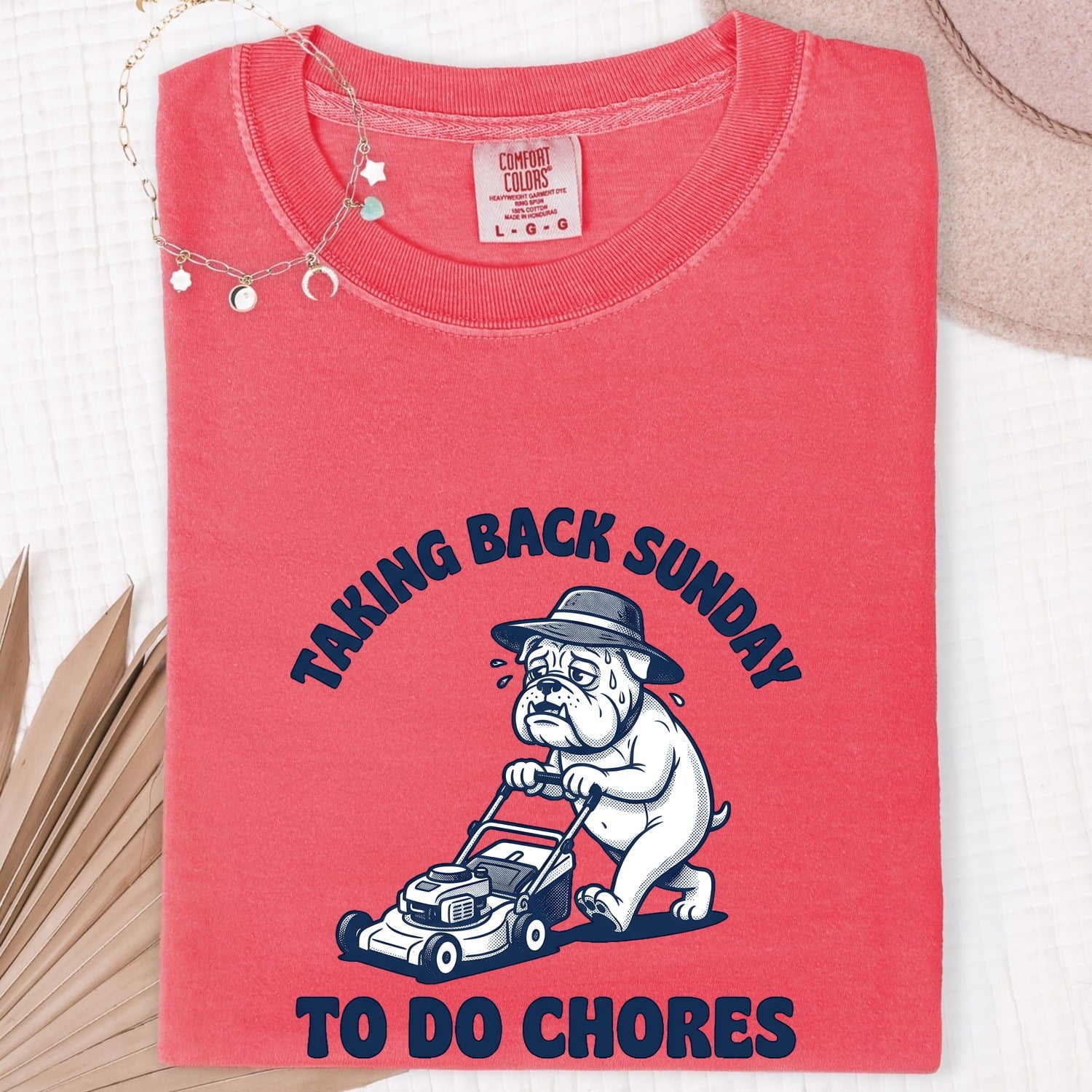 Bulldog Mower Shirt Funny Pet Gift Women Doodle Tee Lawn Mower T-Shirt Humor Fan Cartoon Tshirt Animal Graphic Classic Cap Tshirt