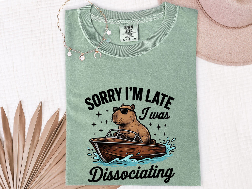 Capybara Canoe Shirt Funny Pets Gift Women Animated Tee Rodent T-Shirt Humor Fan Cartoon Tshirt Animal Graphic Classic Eyeglasses Tshirt
