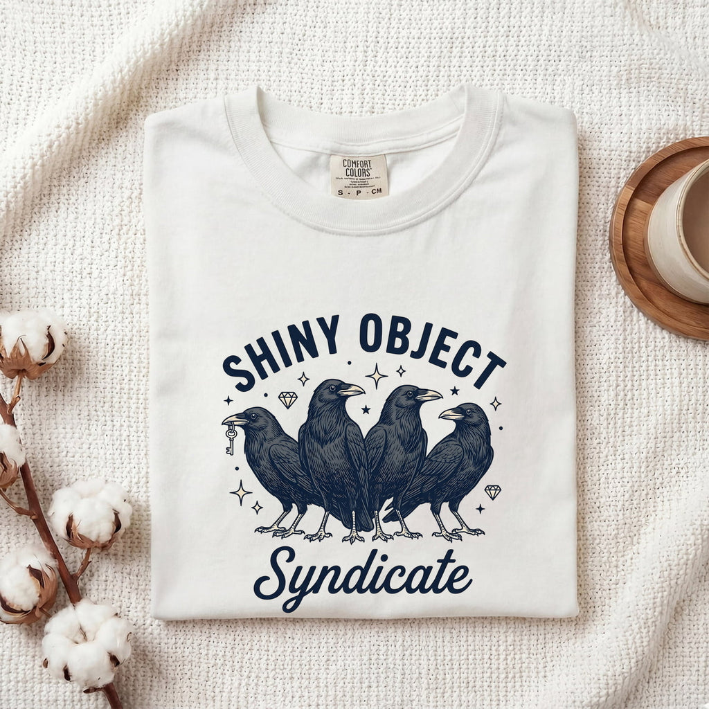 Crow Flock Shirt Funny Pet Gift Women Retro Tee Murder T-Shirt Humor Fan Corvid Tshirt Animal Graphic Sketch Gem Tshirt