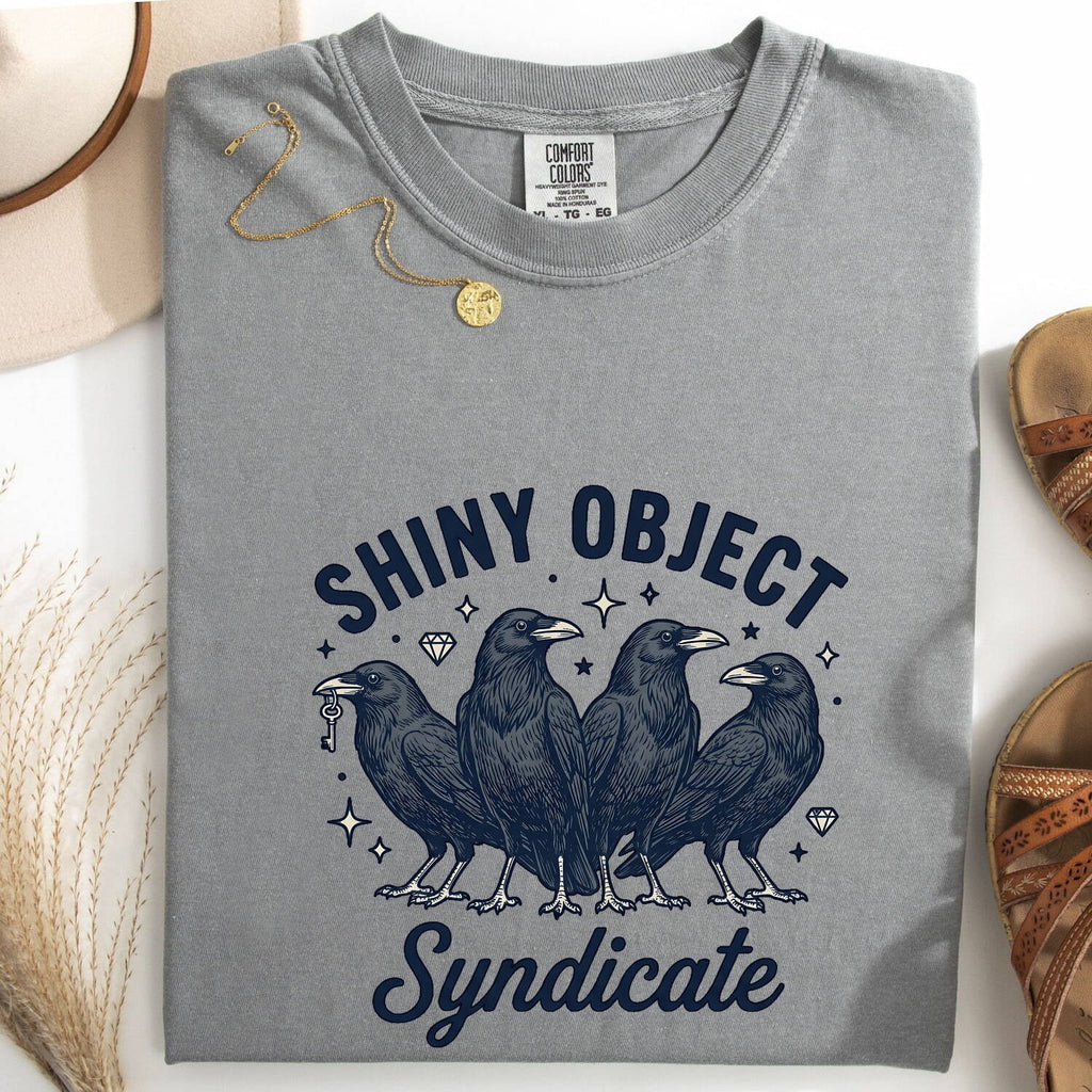 Crow Flock Shirt Funny Pet Gift Women Retro Tee Murder T-Shirt Humor Fan Corvid Tshirt Animal Graphic Sketch Gem Tshirt
