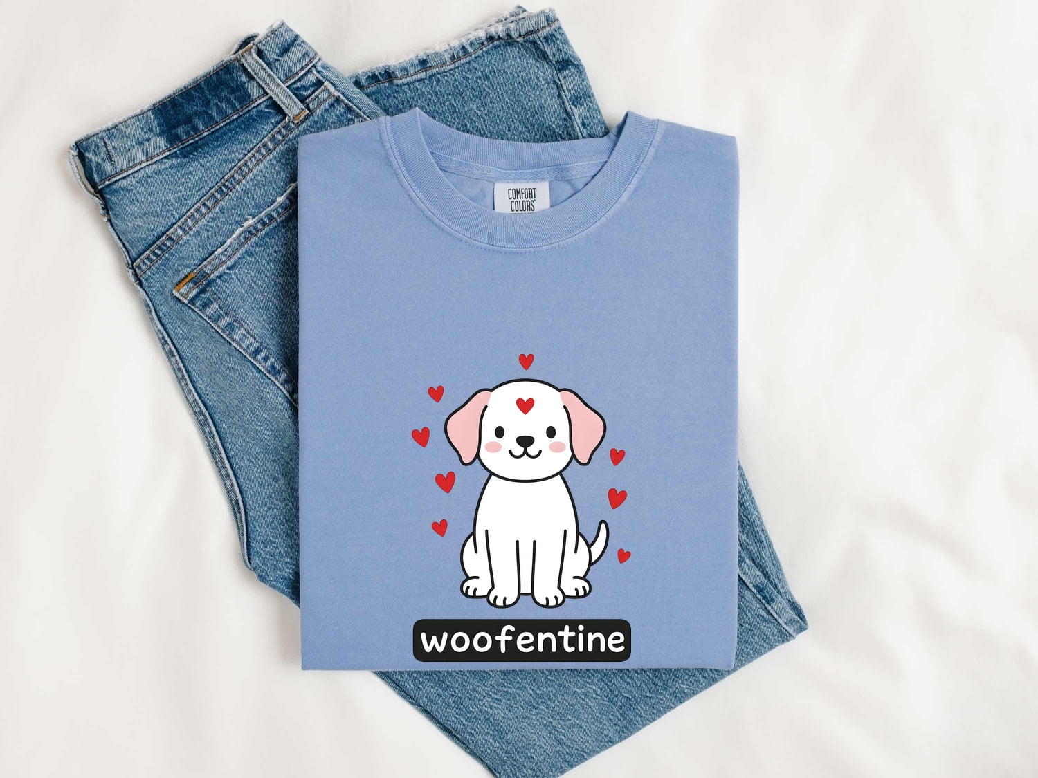 Adorable Puppy Shirt Valentine Pet Gift Women Chibi Tee Dog T-Shirt Cupid Fan Cartoon Tshirt Animal Graphic Comic Love Symbols Tshirt