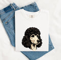 Poodle Dog Shirt Dog Pet Gift Women Bold Graphic Tee Poodle T-Shirt Dog Fan Canine Graphic Animal Design Vintage Fluffy Fur Tshirt