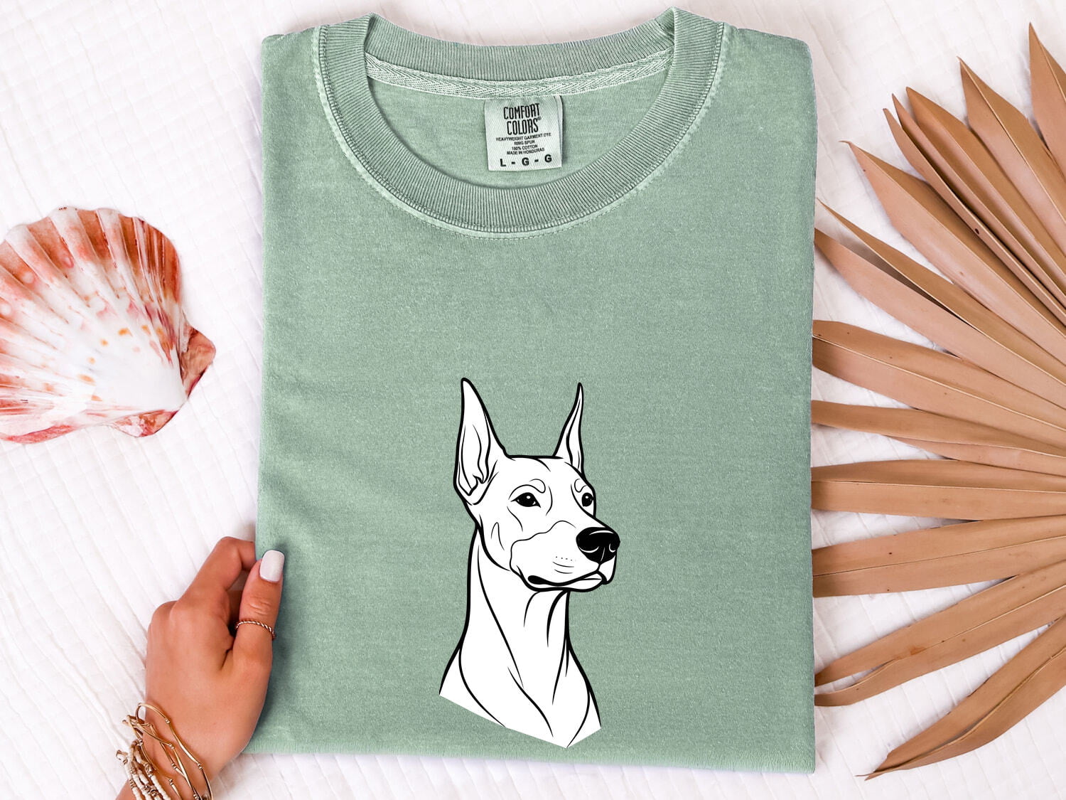 Doberman Dog Shirt Dog Pet Gift Women Line Art Tee Dobermann T-Shirt Dog Owner Dog Fan Illustration Graphic Tshirt Minimal Portrait Tshirt