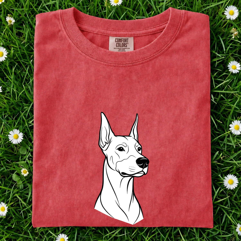 Doberman Dog Shirt Dog Pet Gift Women Line Art Tee Dobermann T-Shirt Dog Owner Dog Fan Illustration Graphic Tshirt Minimal Portrait Tshirt