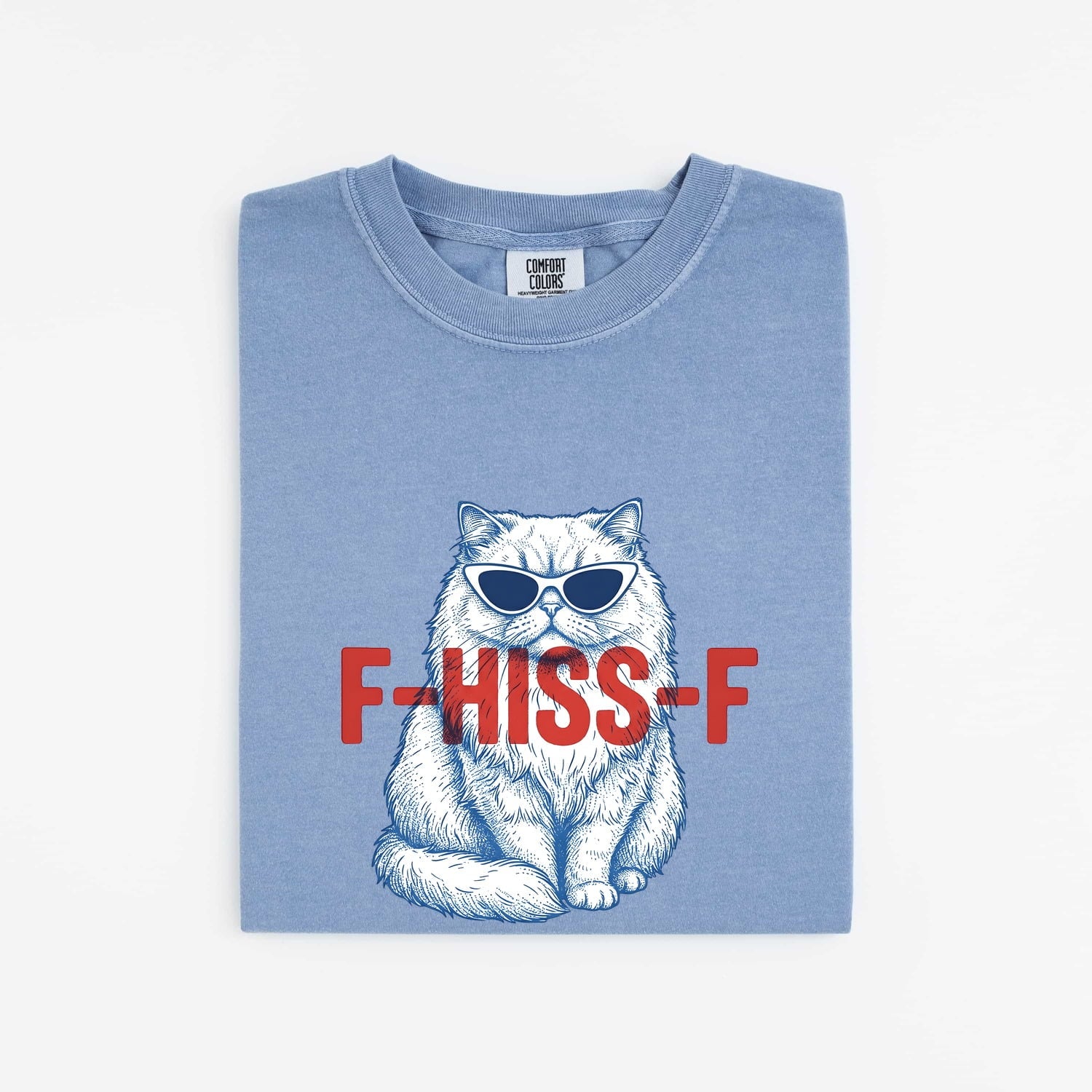 Cat Shades Shirt Cat Humor Gift Women Hand Drawn Tee Sunglasses T-Shirt Kitty Fan Illustrated Tshirt Funny Graphic Retro Large Font Tshirt