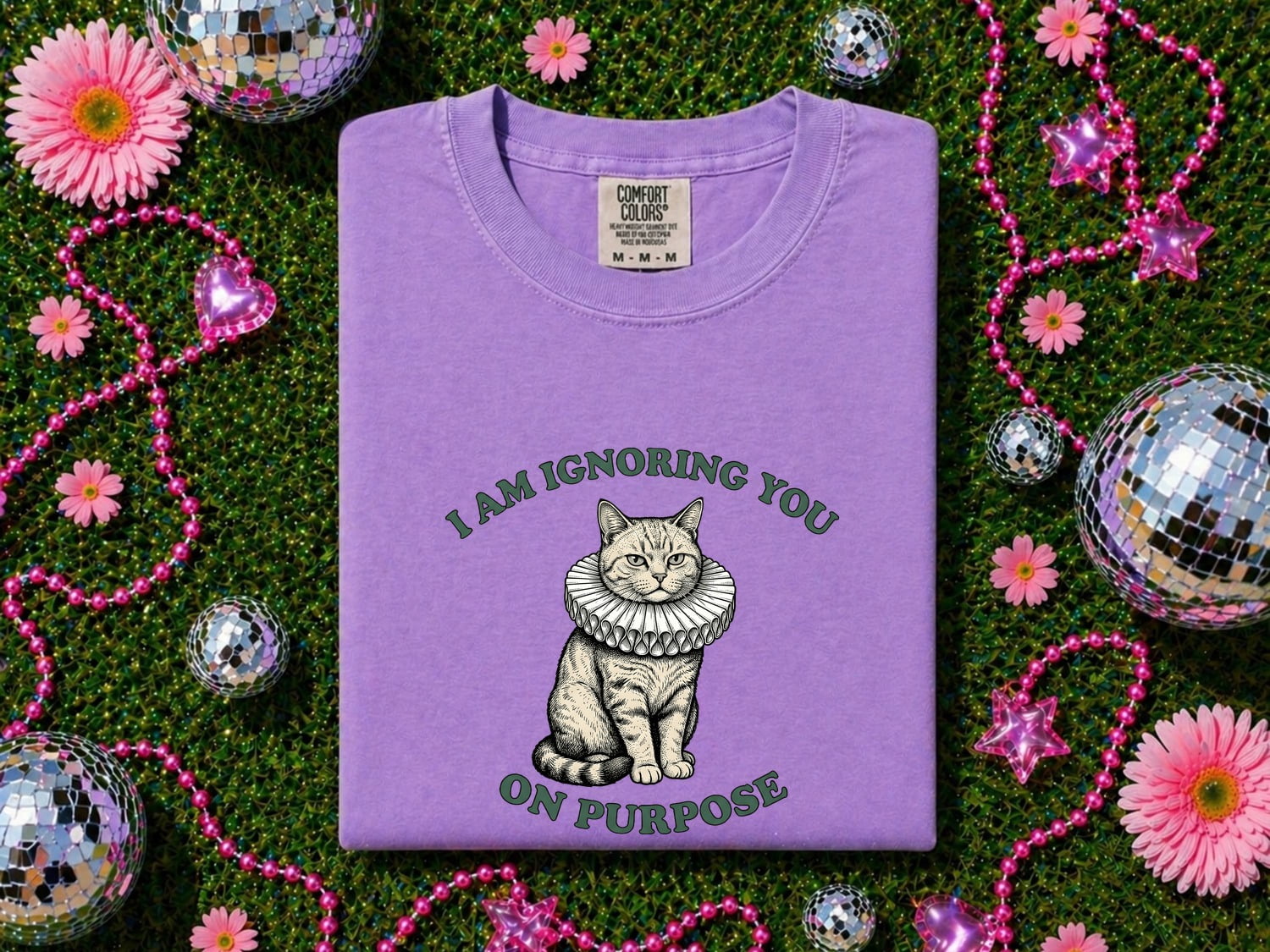 Cat Elizabethan Collar Shirt Funny Pet Gift Women Retro Tee E Collar T-Shirt Humor Fan Vintage Tshirt Animal Graphic Sketch Kitten Tshirt