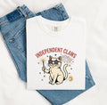 Cat Graphic Shirt America 4Th Of July Patriotic Gift Women Cartoon Tee Kitty T-Shirt Fireworks Fan Vintage Graphic Tshirt Star Spangled