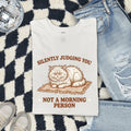 Grumpy Cat Shirt Cat Humor Gift Women Vintage Tee Kitty T-Shirt Feline Fan Retro Tshirt Funny Graphic Hand Drawn Blanket Tshirt