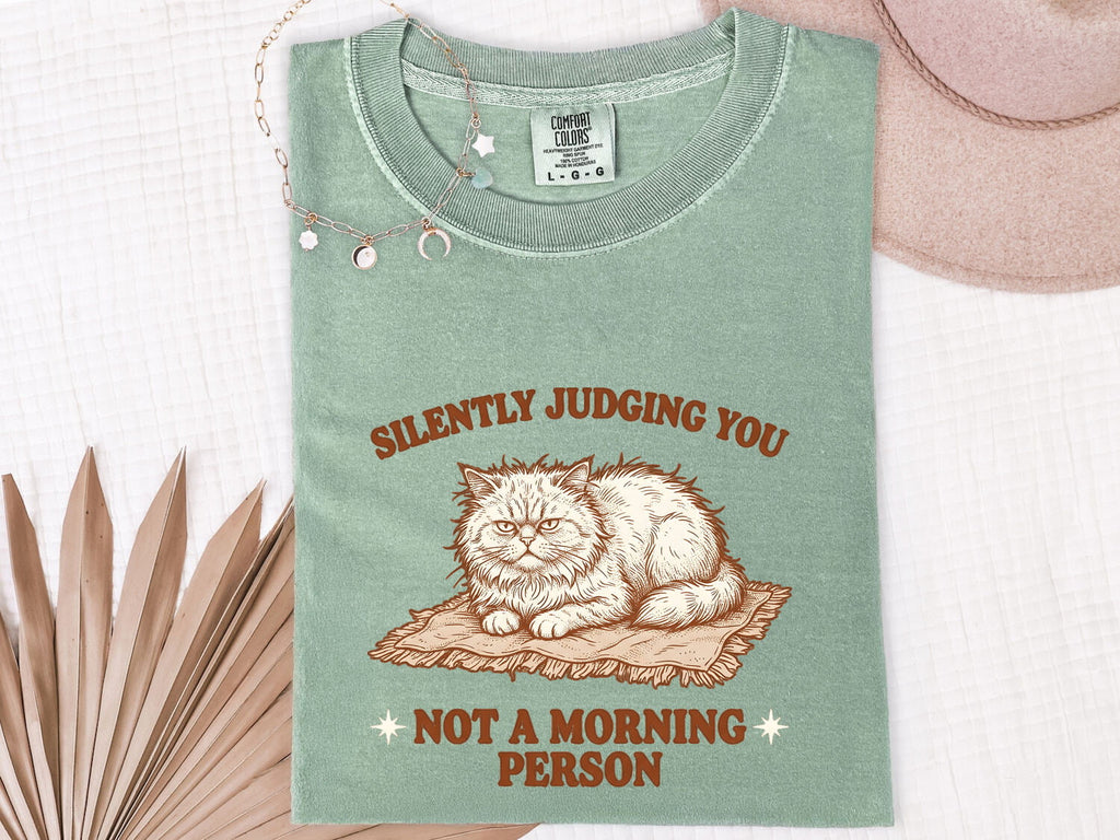 Grumpy Cat Shirt Cat Humor Gift Women Vintage Tee Kitty T-Shirt Feline Fan Retro Tshirt Funny Graphic Hand Drawn Blanket Tshirt