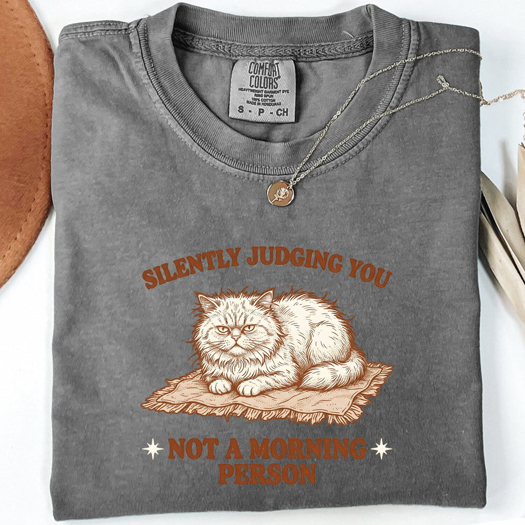 Grumpy Cat Shirt Cat Humor Gift Women Vintage Tee Kitty T-Shirt Feline Fan Retro Tshirt Funny Graphic Hand Drawn Blanket Tshirt