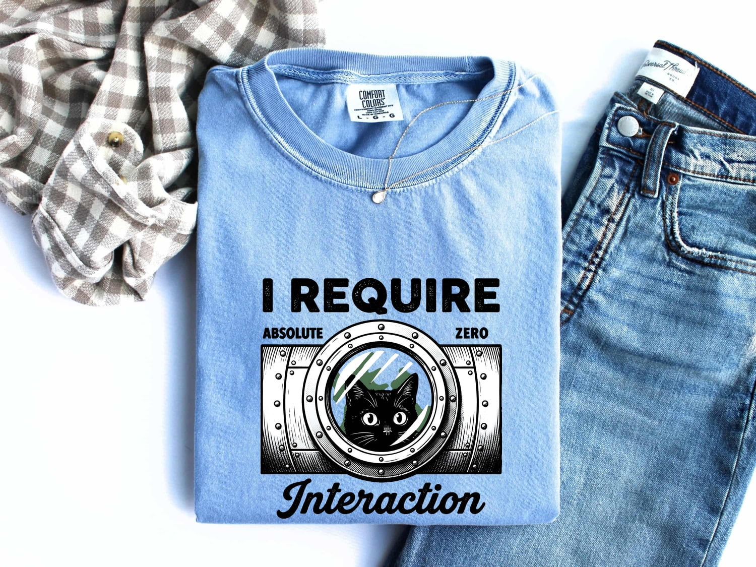Black Cat Shirt Cat Mood Gift Women Cartoon Tee Kitty T-Shirt Cat Fan Feline Tshirt Emotional Graphic Minimalist Circle Tshirt