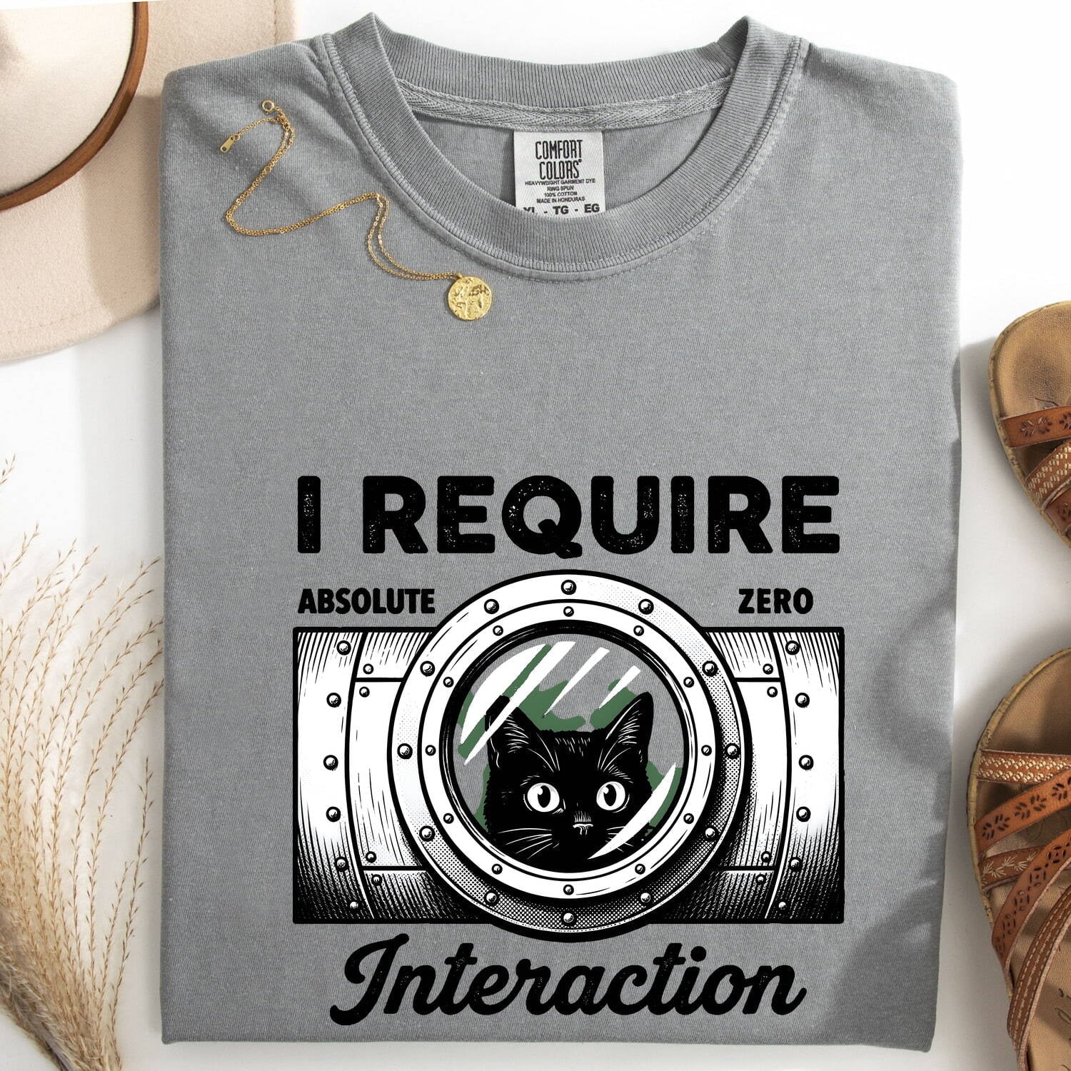 Black Cat Shirt Cat Mood Gift Women Cartoon Tee Kitty T-Shirt Cat Fan Feline Tshirt Emotional Graphic Minimalist Circle Tshirt