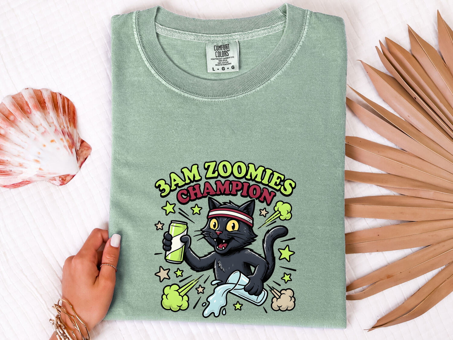 Black Cat Shirt Cat Jokes Gift Women Comic Tee Kitty T-Shirt Cat Fan Cartoon Tshirt Humor Graphic Vintage Energy Drink Tshirt