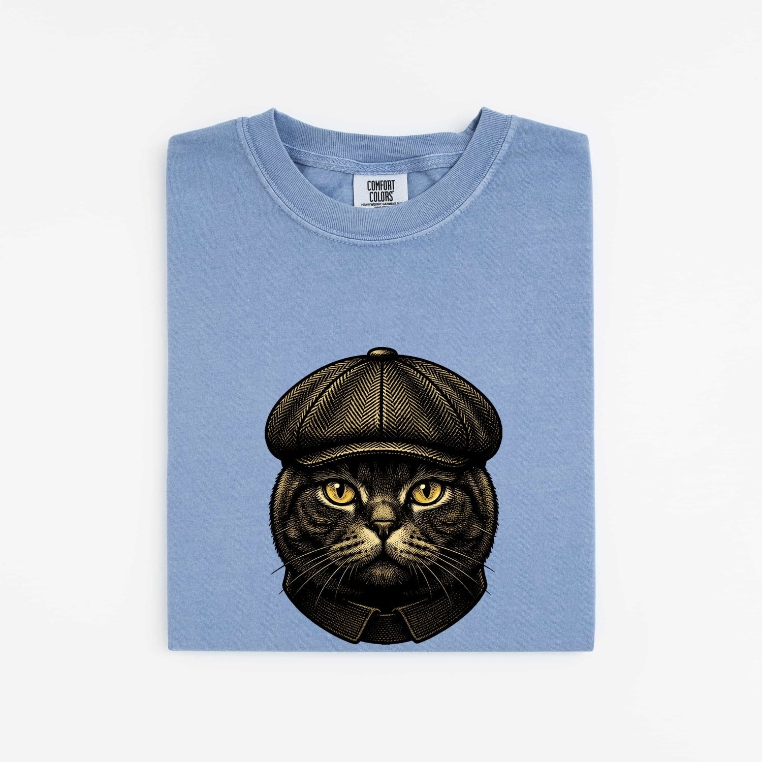 Striped Cat Shirt Cat Pet Gift Women Retro Tee Tabby Cat T-Shirt Cat Fan Feline Tshirt Animal Graphic Sketch Flat Cap Tshirt