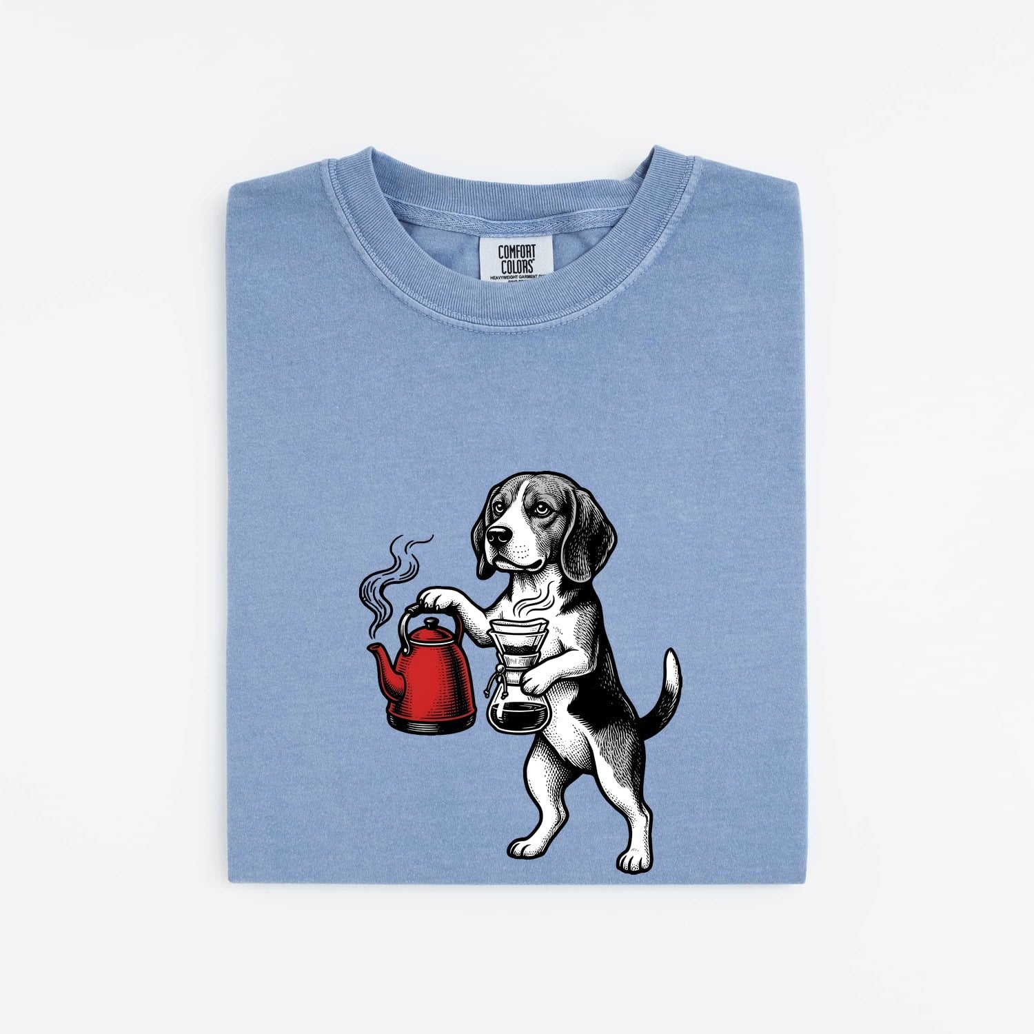 Beagle Pet Shirt Dog Latte Gift Women Classic Tee Hound T-Shirt Dog Fan Puppy Tshirt Coffee Graphic Line Art Coffee Cup Tshirt