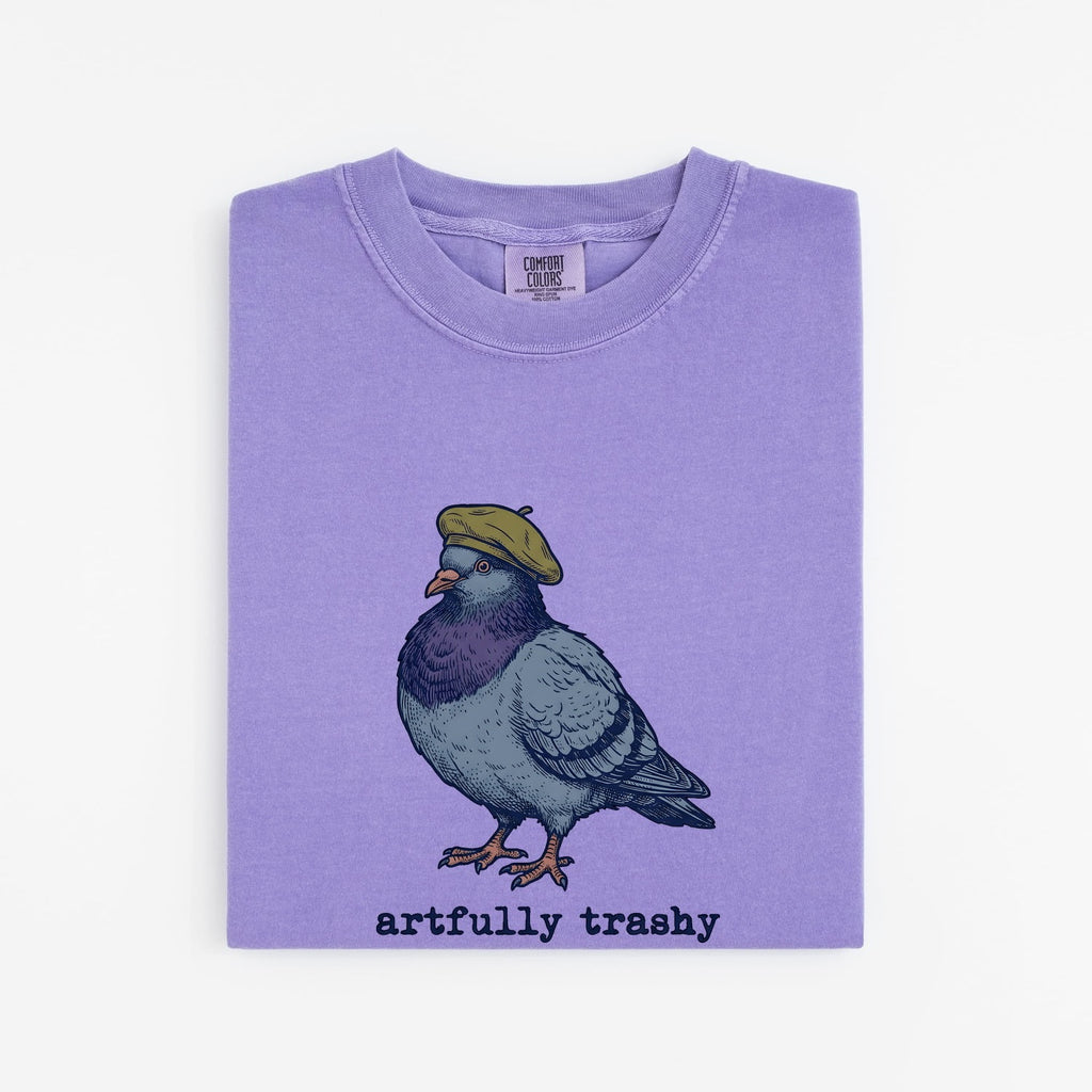 Dove Beret Shirt Cute Pet Gift Women Sketch Tee Beret T-Shirt Adorable Fan Drawing Graphic Retro Cap Tshirt