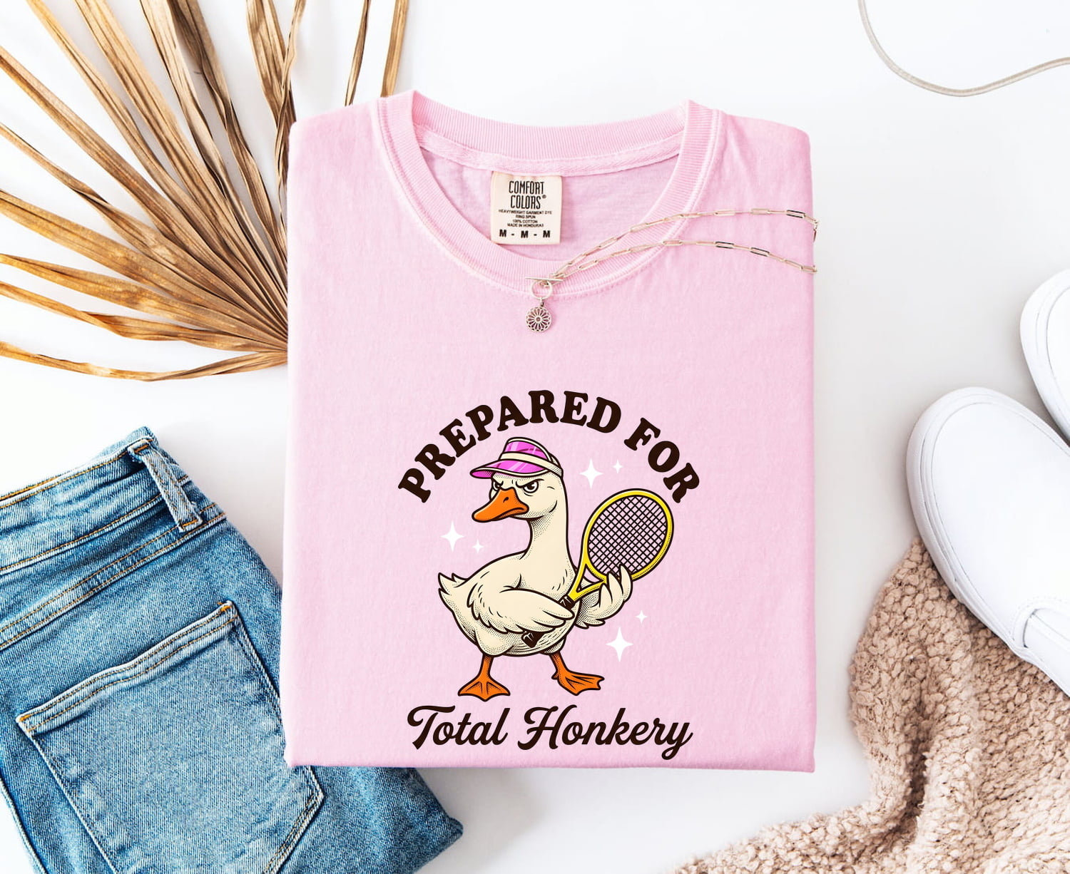 Duck Tennis Shirt Cute Pets Gift Women Caricature Tee Duck Sport T-Shirt Adorable Fan Cartoon Tshirt Animal Graphic Old School Twinkles
