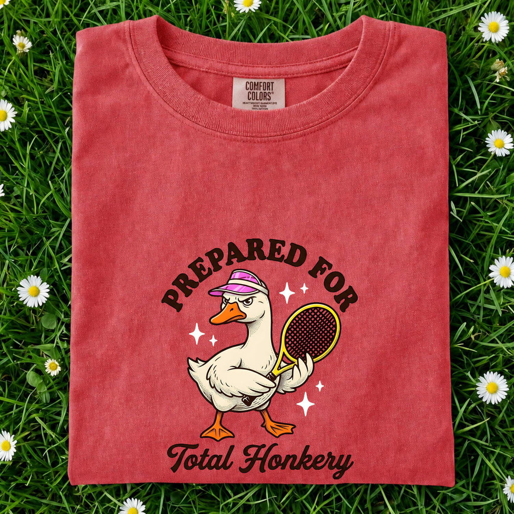 Duck Tennis Shirt Cute Pets Gift Women Caricature Tee Duck Sport T-Shirt Adorable Fan Cartoon Tshirt Animal Graphic Old School Twinkles