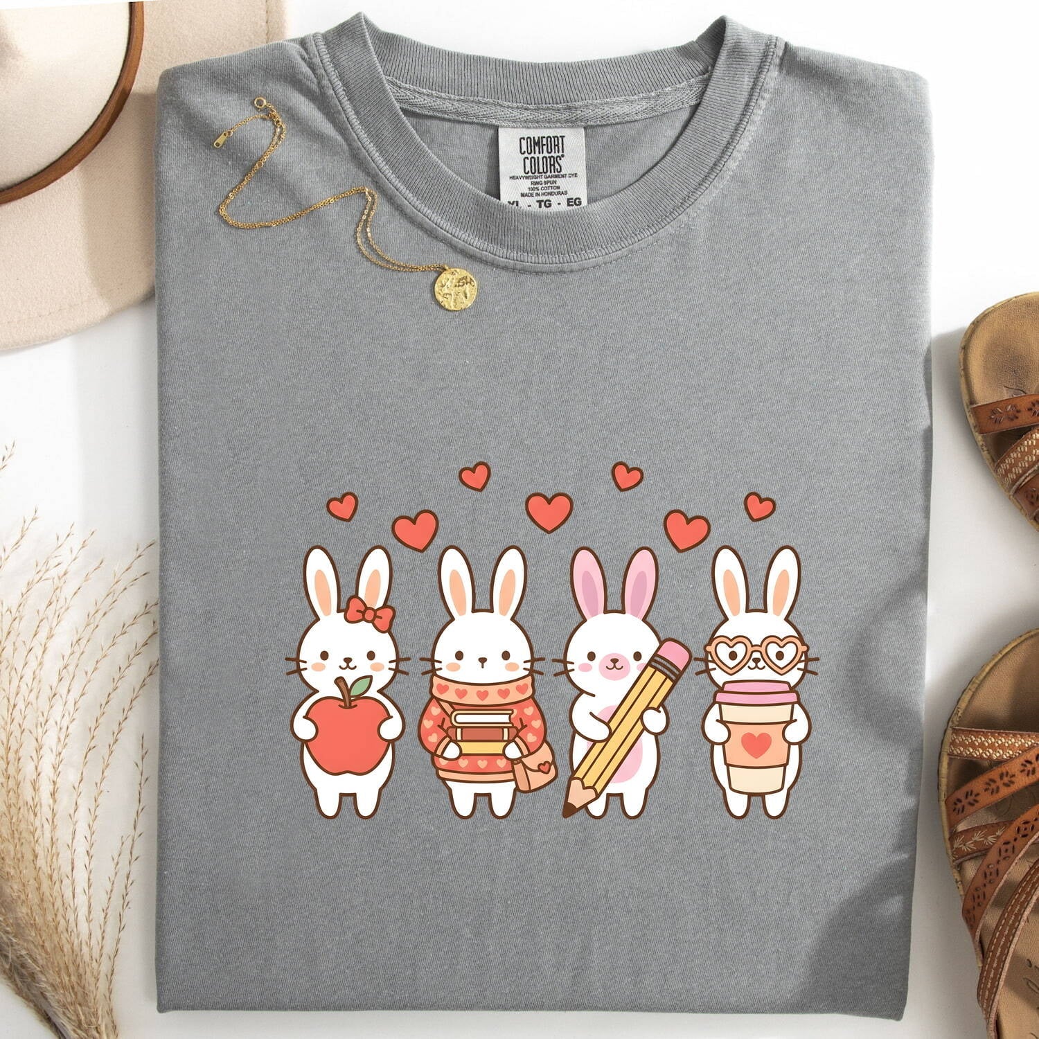 Rabbit Pack Shirt Teacher Pets Gift Women Cute Tee Bunny T-Shirt Educator Enthusiast Adorable Tshirt Animal Graphic Comic Love Symbols