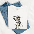 Opossum Rancher Shirt Cowgirl Pets Gift Women Line Art Tee Possum T-Shirt Cowgirl Fan Opossum Graphic Classic Iron Horseshoe Tshirt