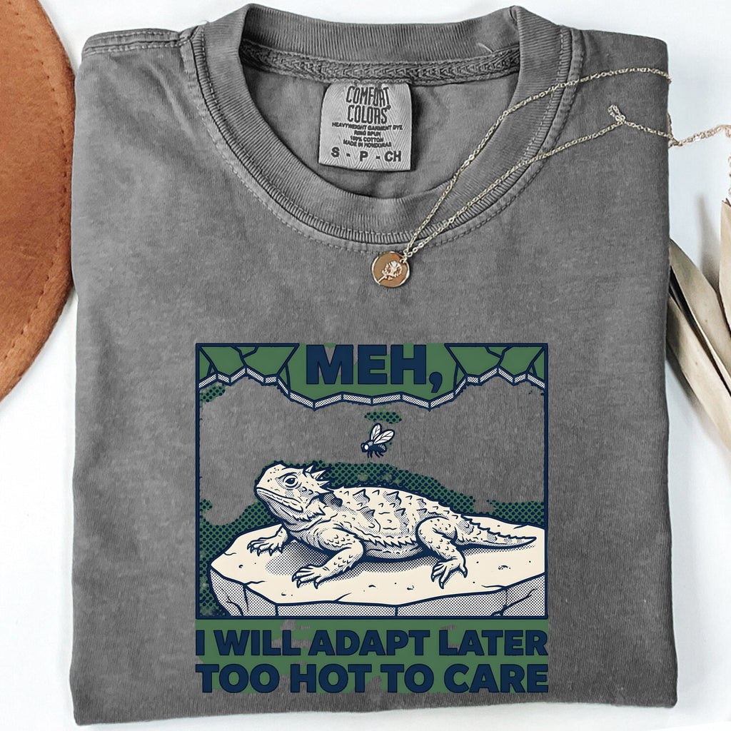 Spiky Lizard Shirt Funny Pet Gift Women Sketch Tee Iguana T-Shirt Humor Fan Cartoon Tshirt Animal Graphic Hand Drawn Boulder Tshirt