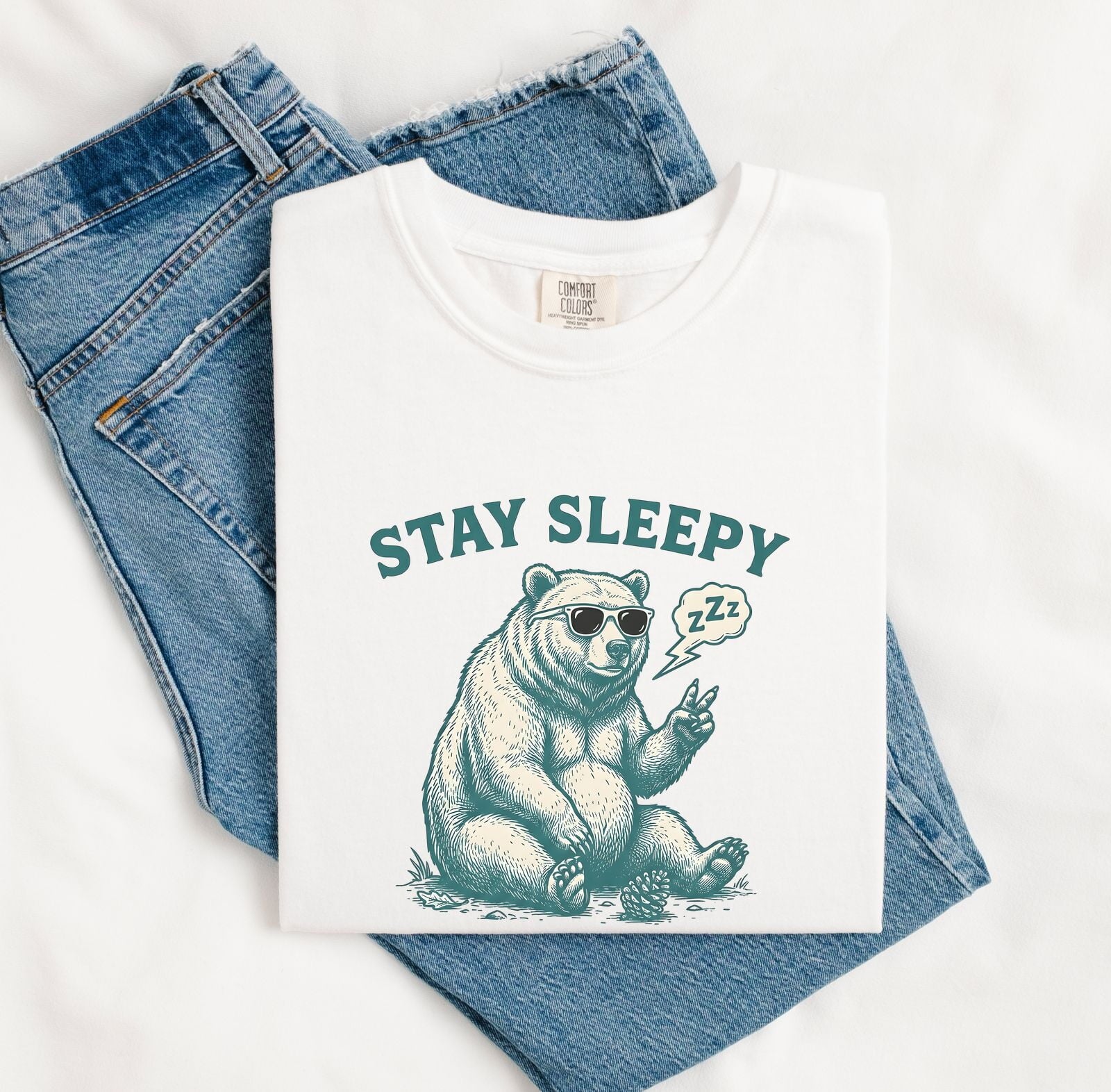 Bear Eyeglasses Shirt Funny Pets Gift Women Old School Tee Bear T-Shirt Humor Fan Vintage Tshirt Animal Graphic Cartoon Pine Cone Tshirt