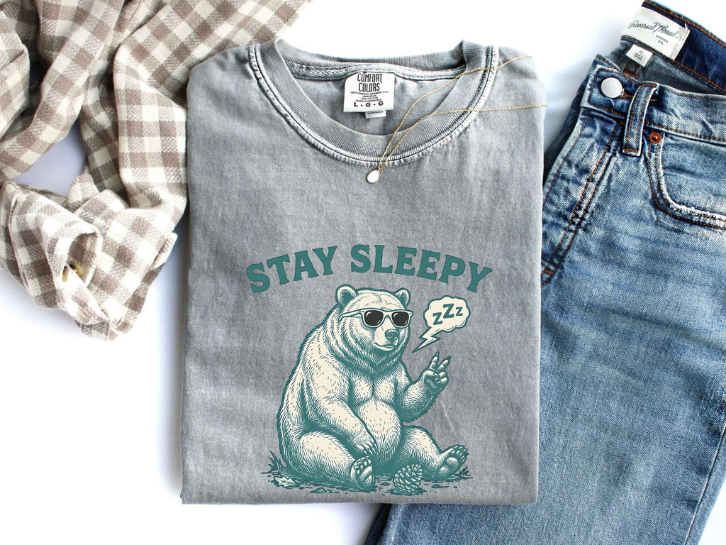 Bear Eyeglasses Shirt Funny Pets Gift Women Old School Tee Bear T-Shirt Humor Fan Vintage Tshirt Animal Graphic Cartoon Pine Cone Tshirt