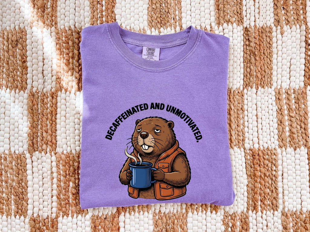 Latte Beaver Shirt Funny Pets Gift Women Doodle Tee Beaver T-Shirt Humor Fan Cartoon Tshirt Animal Graphic Old School Work Vest Tshirt