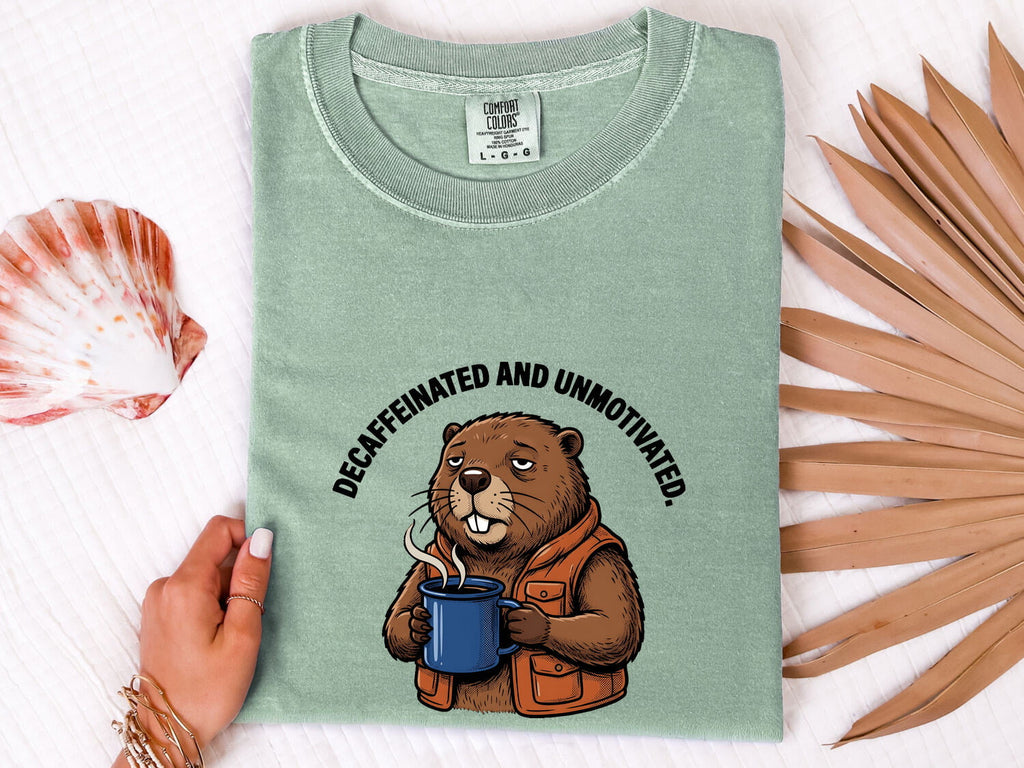 Latte Beaver Shirt Funny Pets Gift Women Doodle Tee Beaver T-Shirt Humor Fan Cartoon Tshirt Animal Graphic Old School Work Vest Tshirt