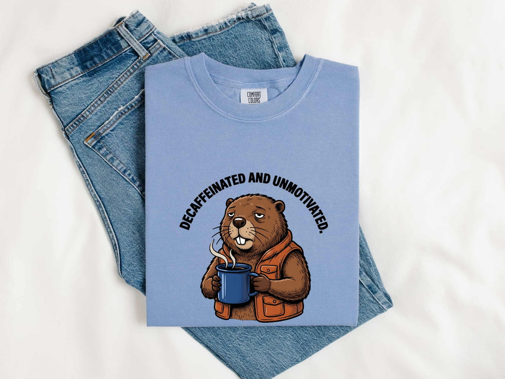 Latte Beaver Shirt Funny Pets Gift Women Doodle Tee Beaver T-Shirt Humor Fan Cartoon Tshirt Animal Graphic Old School Work Vest Tshirt
