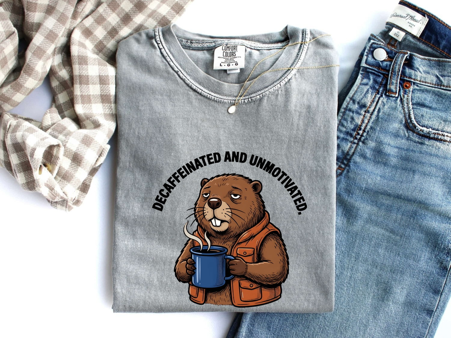 Latte Beaver Shirt Funny Pets Gift Women Doodle Tee Beaver T-Shirt Humor Fan Cartoon Tshirt Animal Graphic Old School Work Vest Tshirt