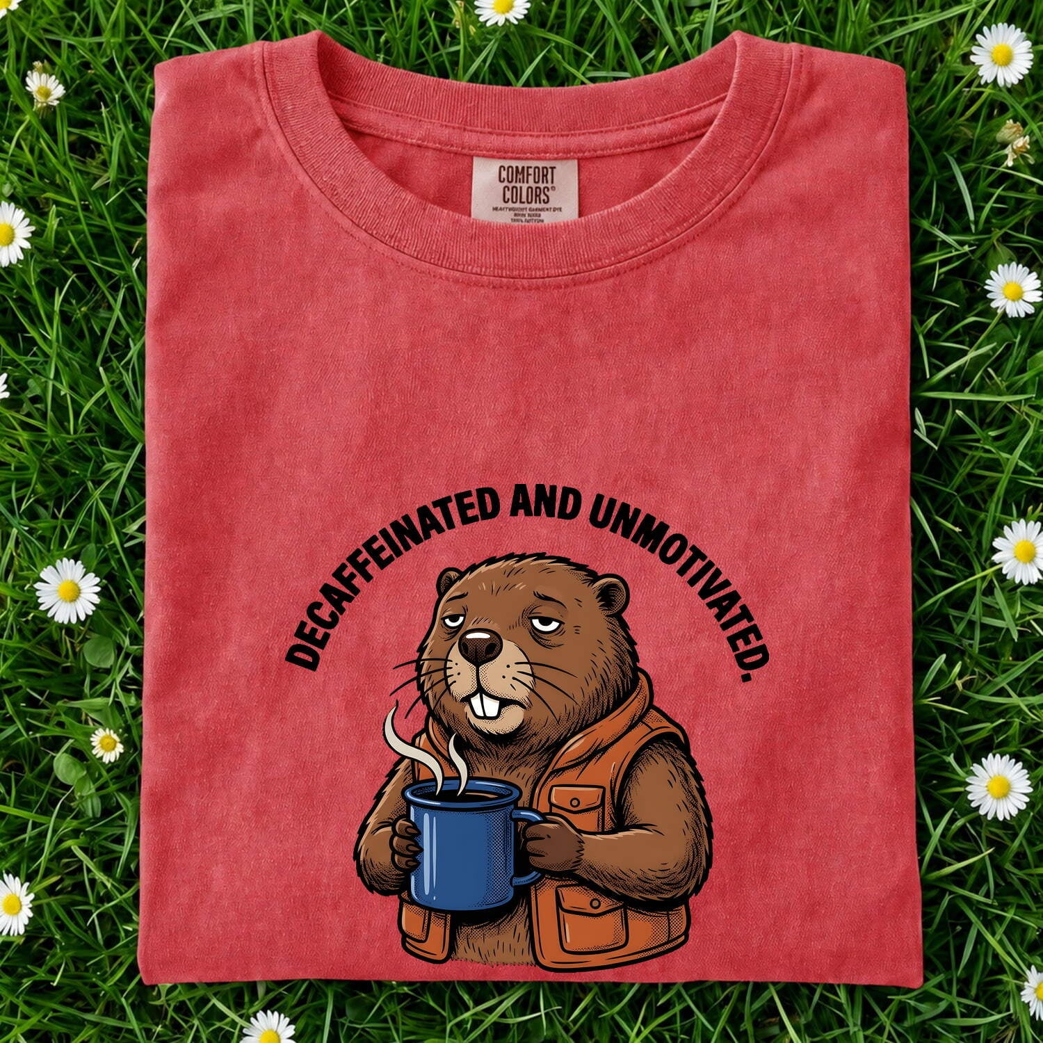Latte Beaver Shirt Funny Pets Gift Women Doodle Tee Beaver T-Shirt Humor Fan Cartoon Tshirt Animal Graphic Old School Work Vest Tshirt