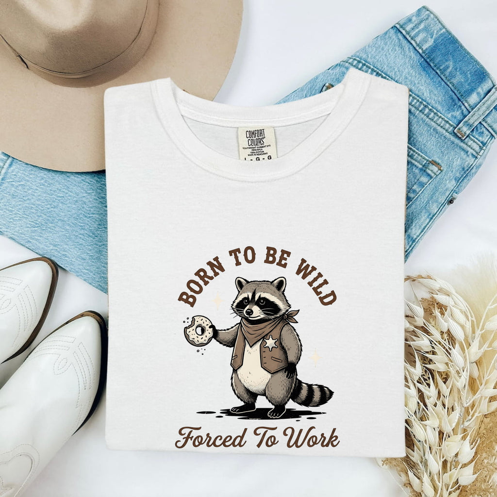Raccoon Deputy Shirt Funny Pet Gift Women Animated Tee Raccoon T-Shirt Humor Fan Cartoon Tshirt Animal Graphic Hand Drawn Sweet Treat Tshirt
