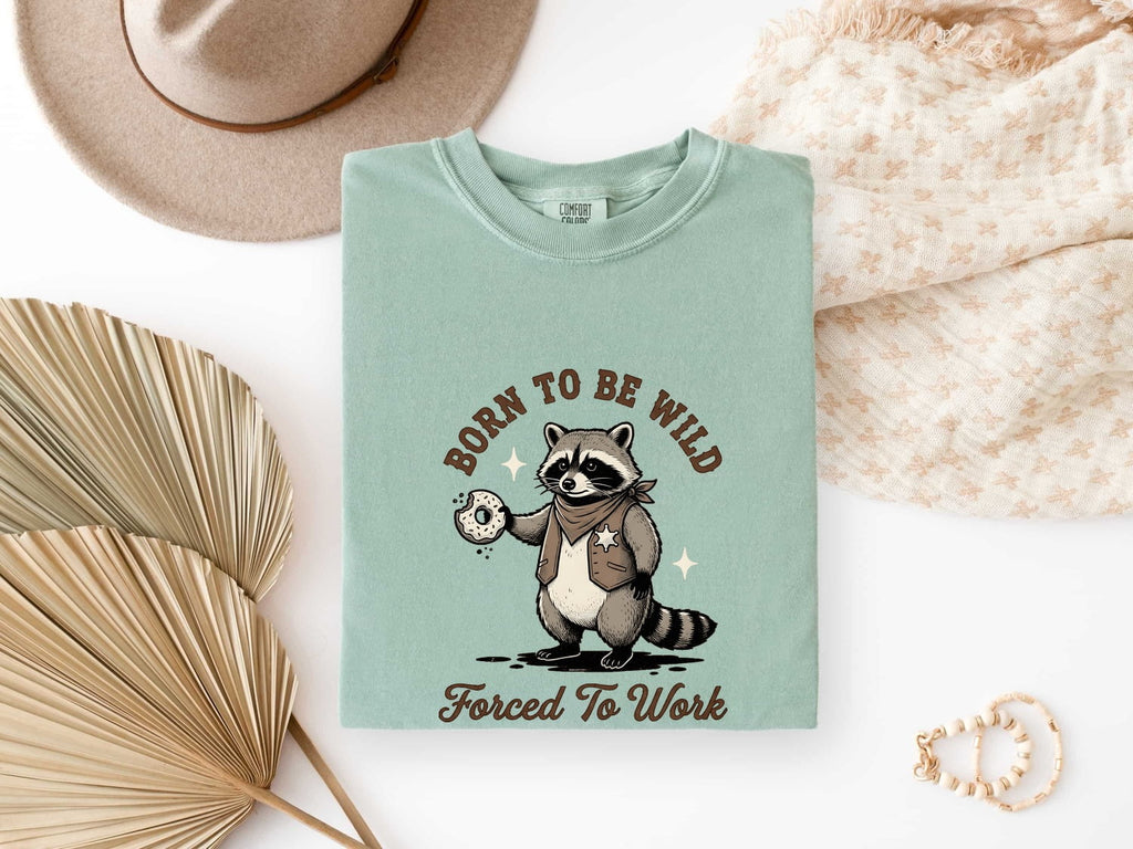 Raccoon Deputy Shirt Funny Pet Gift Women Animated Tee Raccoon T-Shirt Humor Fan Cartoon Tshirt Animal Graphic Hand Drawn Sweet Treat Tshirt